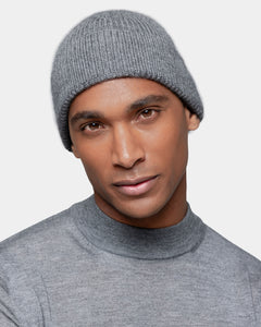 Grey Beanie in Cashmere Silk | Filatori