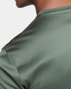 T shirt manica corta tinta unita Verde Militare 100% Cotone Supima Ultra-fine | Filatori